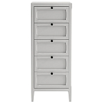 Комод узкий с 5-ю ящиками серый Silva Grey Chest of Drawers варинант исполнения - 1 | Loft Concept в Омске