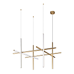 Люстра с 6-ю цилиндрическими плафонами на тонких тросах Trumpet tube варинант исполнения - 2 | Loft Concept в Омске