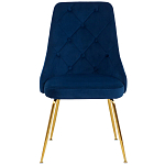 Стул в темно-синей велюровой обивке Ward Dark Blue Velour Chair варинант исполнения - 2 | Loft Concept в Омске