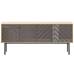 Длинная тумба с зеркальным декором Serena варинант исполнения - 7 | Loft Concept в Омске