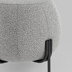 Пуф в ткани букле серого цвета Pikelet варинант исполнения - 3 | Loft Concept в Омске