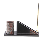 Настольный письменный набор из яшмы с часами Manager Organizer варинант исполнения - 3 | Loft Concept в Омске