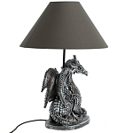 Настольная лампа с абажуром Дракон Silver Dragon варинант исполнения - 3 | Loft Concept в Омске