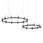 Люстра подвесная с цилиндрическими плафонами на двух круглых подвесах  Arnaut Light варинант исполнения - 1 | Loft Concept в Омске