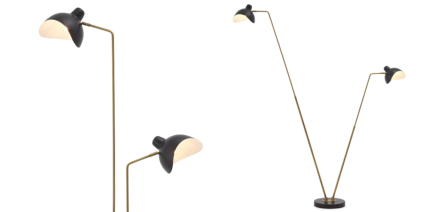 Торшер Eichholtz Floor Lamp Asta Double - Loft-Concept в Омске