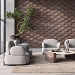 Гипсовая 3D панель с принтографией PM-108 варинант исполнения - 3 | Loft Concept в Омске