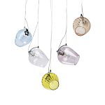 Люстра линейная с 5-ю разноцветными стеклянными плафонами Kaleido варинант исполнения - 1 | Loft Concept в Омске