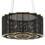 Люстра овальная в сочетании черного и золотого цвета Mesh Lighting варинант исполнения - 3 | Loft Concept в Омске