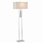 Торшер с прямоугольным тканевым абажуром на белом мраморном основании Silver Threads варинант исполнения - 4 | Loft Concept в Омске