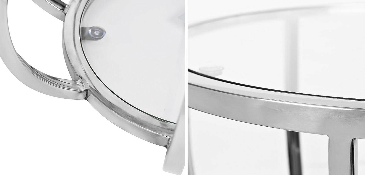 Приставной стол Fedric Side Table silver Приставной стол Fedric Side Table silver - Loft-Concept в Омске