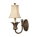 Бра с бежевым тканевым абажуром и декоративной чашей Hinkley варинант исполнения - 1 | Loft Concept в Омске