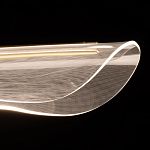 Люстра линейная с прозрачным волнообразным плафоном Wave Line варинант исполнения - 5 | Loft Concept в Омске