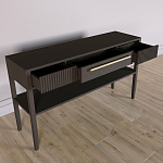 Дизайнерская Консоль с полкой и ящиком Primo Темный орех варинант исполнения - 6 | Loft Concept в Омске