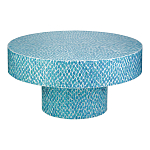 Стол Кофейный с инкрустацией Flower Blue варинант исполнения - 1 | Loft Concept в Омске