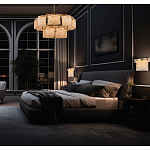 Люстра двухъярусная с текстурными овальными абажурами Splendor Palace Style варинант исполнения - 5 | Loft Concept в Омске