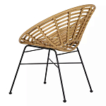 Стул круглый с ротанговым плетением Round Wicker Stool варинант исполнения - 4 | Loft Concept в Омске