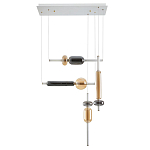 Люстра подвесная из металла и стекла Harmony of Strict Lines варинант исполнения - 1 | Loft Concept в Омске