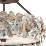 Потолочный светильник круглый с абажуром из устричных раковин Sea Ravens варинант исполнения - 1 | Loft Concept в Омске