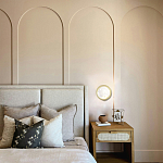 Светодиодное бра круглой формы с металлической рамой золотого цвета Marble Glow варинант исполнения - 2 | Loft Concept в Омске