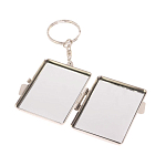 Зеркало брелок складное двухстороннее из натурального камня Оникс Silver Stone Mirrors варинант исполнения - 3 | Loft Concept в Омске