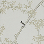 Обои ручная роспись Summer Night Blossom Colourway SC-122 on Bleached white dyed silk варинант исполнения - 1 | Loft Concept в Омске