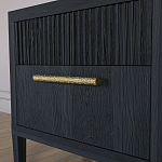 Прикроватная Тумбочка Primo с двумя ящиками Черный дуб варинант исполнения - 3 | Loft Concept в Омске