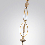 Подвесной светильник с прямоугольными и овальными элементами и акцентом из натурального камня Tectona  варинант исполнения - 6 | Loft Concept в Омске