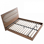 Кровать двуспальная с высоким изголовьем из дерева и подушек из экокожи Modern Look варинант исполнения - 4 | Loft Concept в Омске