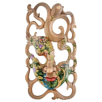 Маска деревянная резная расписная Tropical Paradise варинант исполнения - 4 | Loft Concept в Омске