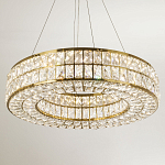 Круглая люстра с хрустальным декором Langlais Crystal Brass Chandelier варинант исполнения - 4 | Loft Concept в Омске