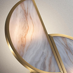 Бра с двумя полукруглыми плафонами из искусственного алебастра в бронзовой оправе Marbella варинант исполнения - 9 | Loft Concept в Омске