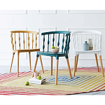 Пластиковый стул на ножках из массива бука Ferret Spiral Green варинант исполнения - 8 | Loft Concept в Омске