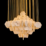 Люстра с фигурными подвесками из натурального камня Glowing Spheres варинант исполнения - 2 | Loft Concept в Омске