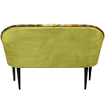 Диван двухместный из натурального бука с цветочным принтом Impressionism in Art варинант исполнения - 2 | Loft Concept в Омске