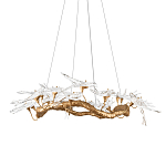 Люстра подвесная с прозрачными стеклянными птичками на ветвях Диаметр 100 см Serip Voa варинант исполнения - 1 | Loft Concept в Омске