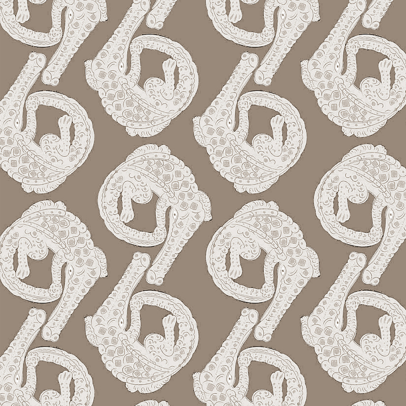 Мебельная ткань Velour Crocodiles Gray-Beige Велюр N 1140 Серо-бежевый в Омске | Loft Concept 