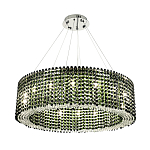 Круглая люстра с хрустальными подвесками Crystal Art Chrome Green Chandelier 12 варинант исполнения - 1 | Loft Concept в Омске