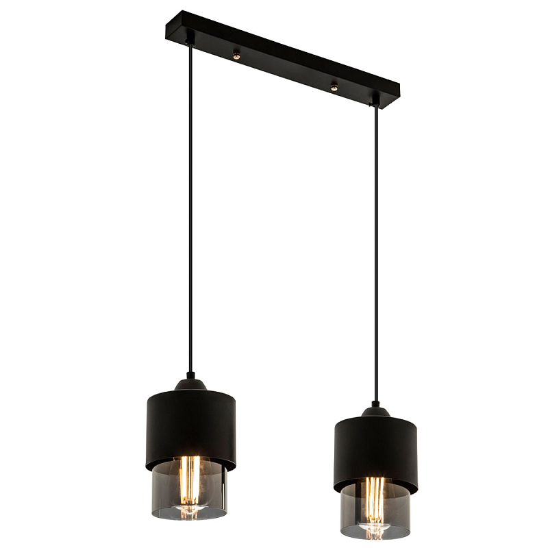 Подвесной светильник с 2-мя плафонами из дымчатого стекла Volta Flos Duo Hanging Lamp Дымчатый (Smoke) Черный Подвесной светильник с 2-мя плафонами из дымчатого стекла Volta Flos Duo Hanging Lamp Дымчатый (Smoke) Черный в Омске | Loft Concept