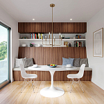 Люстра с 6-ю лампами на тонких изогнутых рожках в современном стиле Feiss варинант исполнения - 7 | Loft Concept в Омске