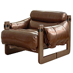 Кресло-диван кожаное на деревянном каркасе Medieval Furniture варинант исполнения - 7 | Loft Concept в Омске