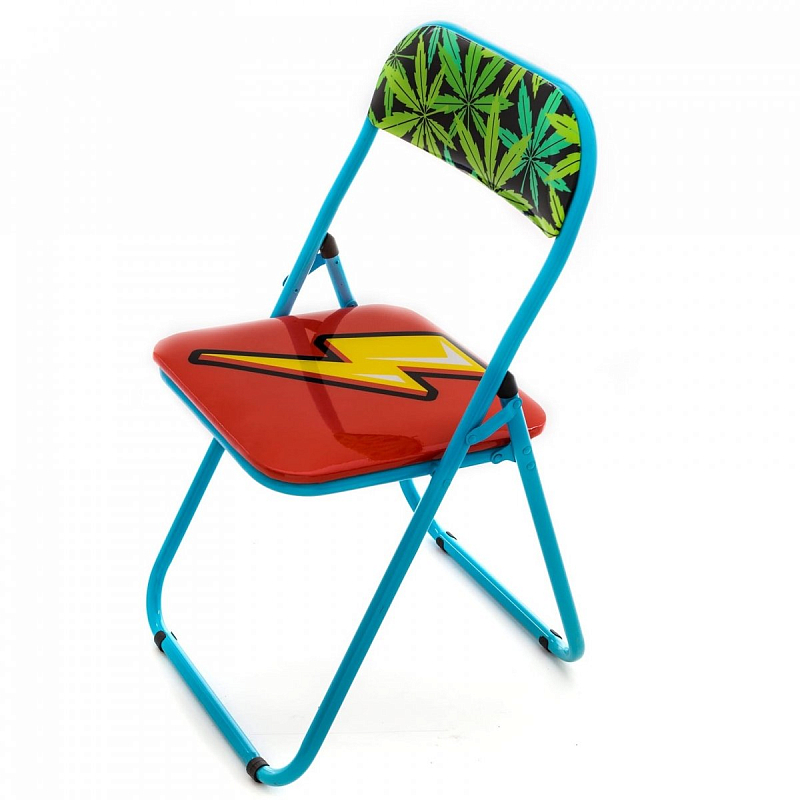 Стул Seletti Folding Chair Flash Мульти Голубой в Омске | Loft Concept 