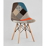 Пластиковый стул на ножках из массива бука Eames Пэчворк варинант исполнения - 1 | Loft Concept в Омске