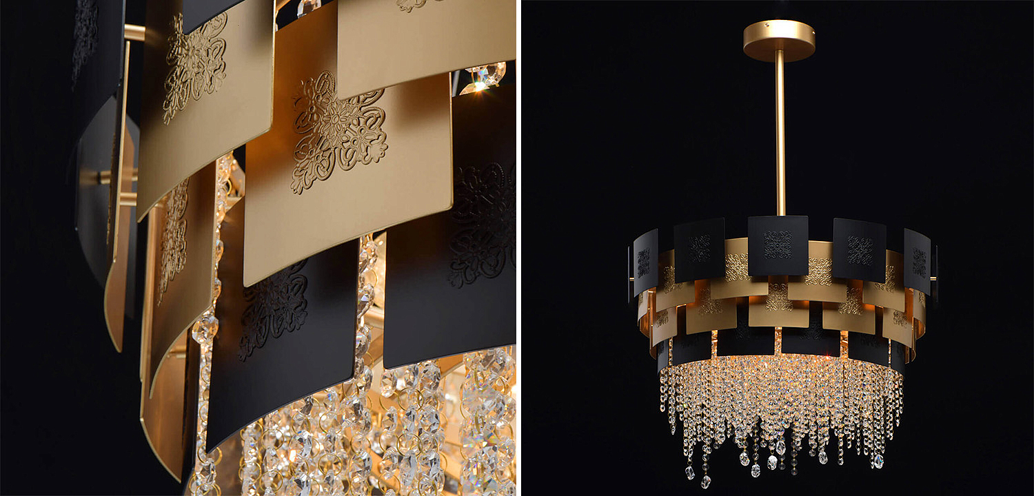 Люстра Engraving Plates Black Gold Люстра Engraving Plates Black Gold - Loft-Concept в Омске