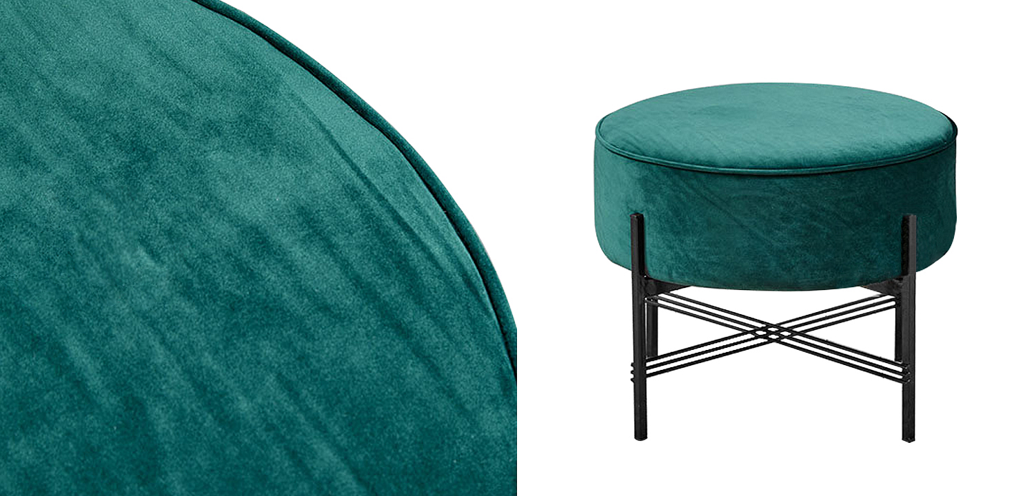 Пуф изумрудного цвета велюровый Sanjay Velour Pouf Emerald Пуф изумрудного цвета велюровый Sanjay Velour Pouf Emerald - Loft-Concept в Омске