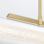 Подвесной светильник линейный золотого цвета с длинной цилиндрической стеклянной трубкой Eurofase варинант исполнения - 7 | Loft Concept в Омске