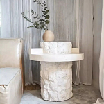 Дизайнерский журнальный стол цилиндрической формы фактурный Mylepen варинант исполнения - 2 | Loft Concept в Омске