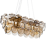 Люстра с круглыми стеклянными подвесками Cardiel Amber Glass Chandelier варинант исполнения - 1 | Loft Concept в Омске