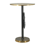 Столик приставной с абстрактным основанием и акцентом в виде золотистого диска Heavenly Space варинант исполнения - 4 | Loft Concept в Омске