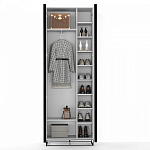 Двухдверный шкаф белого цвета Strict Lines варинант исполнения - 4 | Loft Concept в Омске