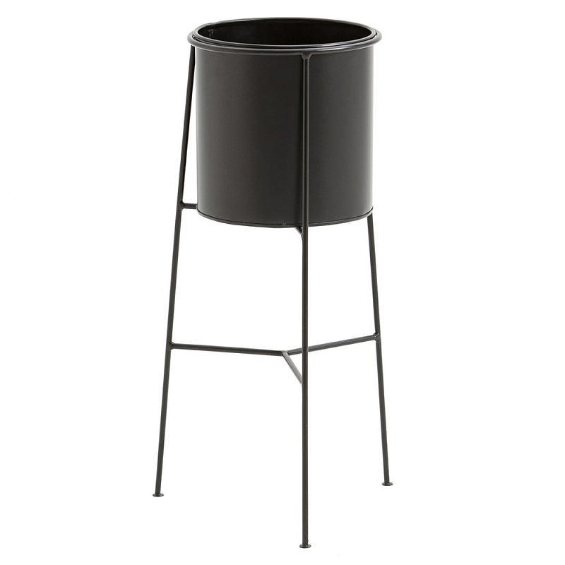 Кашпо из металла Elevated Planters черное Черный в Омске | Loft Concept 